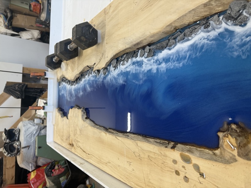 Custom epoxy river table - Project 7