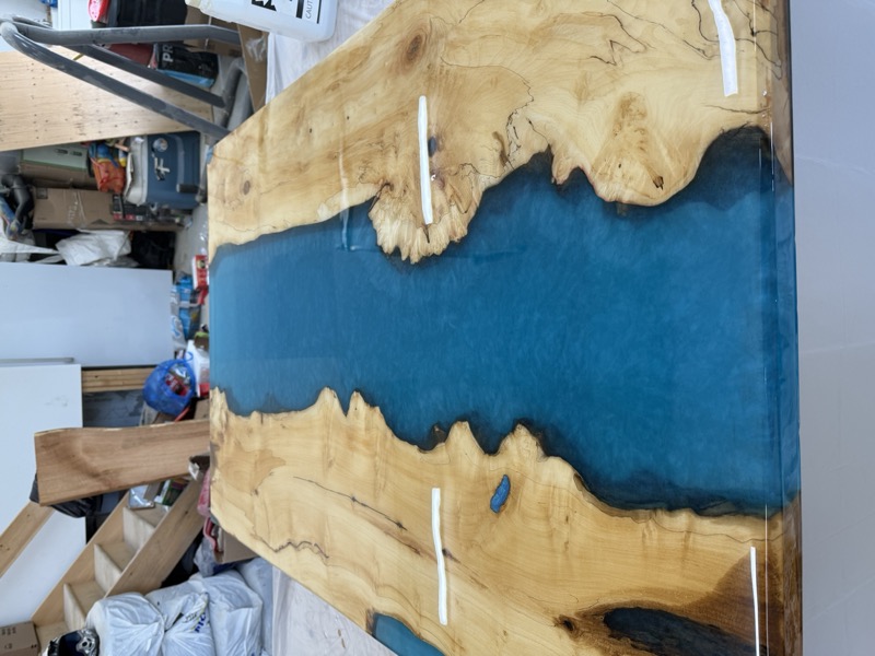 Custom epoxy river table - Project 9