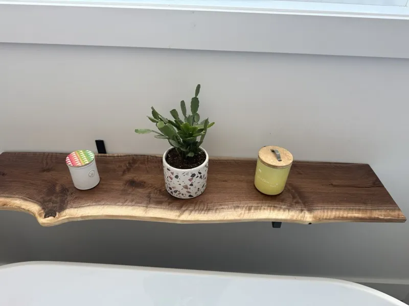Floating Live Edge Shelf